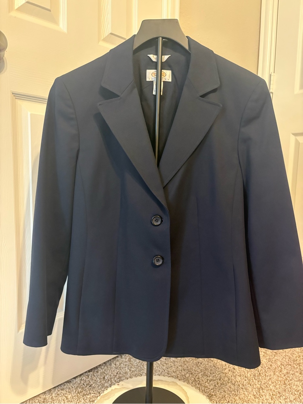 Talbots Navy Two-Button Tailored Blazer